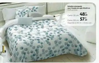 Alcampo Edredón Estampado Con 2 Fundas De Cojín 50x50 Cm oferta