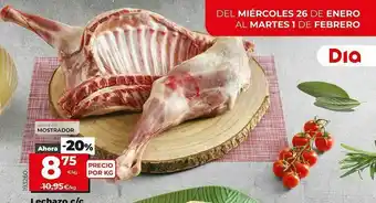 Dia Supermercados Lechazo oferta