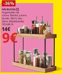 IKEA Nablecka organizador de cocina, bambu y acero oferta