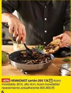 IKEA Sartén 20€ 12€ acero inoxidable oferta
