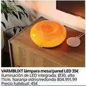 IKEA Varmblixt lampara mesa/pared led oferta