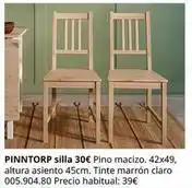 IKEA Claro - pinntorp silla 30€ pino macizo oferta