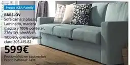IKEA Ikea - sofá cama 3 plazas laminado, madera macina y 100% polester oferta