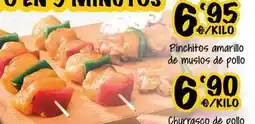 Cash Fresh Pinchitos amarillo de muslos de pollo oferta