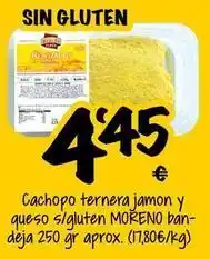 Cash Fresh E. moreno - cachopo ternera jamon y queso s/ gluten oferta