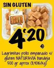 Cash Fresh Natura - lagrimatas pollo empanado s/ gluten bandeja oferta