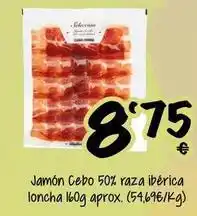 Cash Fresh Seleccion - jamón cebo 50% raza ibérica loncha oferta