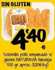 Cash Fresh Natura - solomillo pollo empanado s/ gluten bandeja oferta