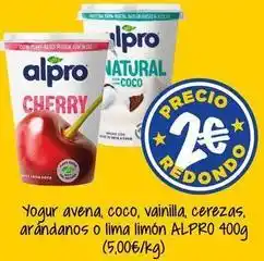 Cash Fresh Alpro - yogur avena, coco, vainilla, cerezas, arandanos o lima limon oferta