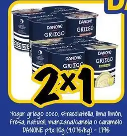 Cash Fresh Danone - yogur griego coco, stracciatella, lima limon, fresa, natural, manzana/ canela o caramelo oferta