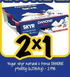 Cash Fresh Danone - yogur skyr natural o fresa oferta