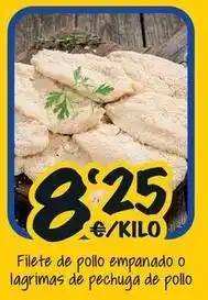 Cash Fresh Filete de pollo empanado o lagrimas de pechuga de pollo oferta