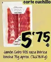 Cash Fresh Jamon cebo 50% raza iberica loncha oferta