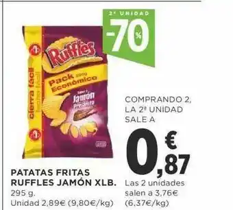Supercor 2a Unidad -70% Patatas Fritas Ruffles Jamón Xlb oferta