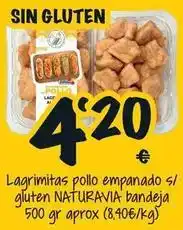 Cash Fresh Natura - lagrimitas pollo empanado s/ gluten bandeja oferta