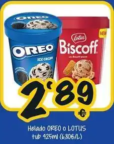 Cash Fresh Lotus - helado oreo o tup oferta