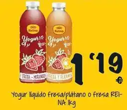 Cash Fresh Reina - yogur liquido fresal platano o fresa oferta