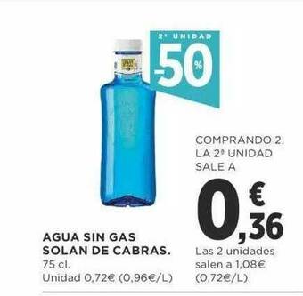 Supercor 2a Unidad -50% Agua Sin Gas Solan De Cabras oferta