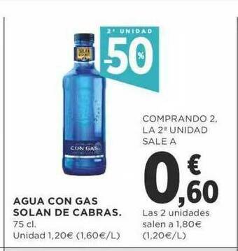 Supercor 2a Unidad -50% Agua Con Gas Solan De Cabras oferta