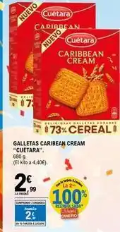 E.Leclerc Cuétara - galletas crema caribean oferta