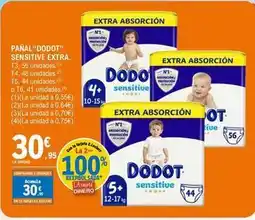E.Leclerc Dodot - panal sensitive extra oferta