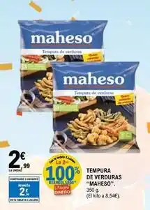 E.Leclerc Maheso - tempura de verduras oferta
