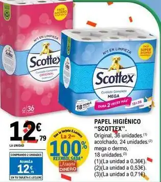 E.Leclerc Scottex - papel higiénico oferta