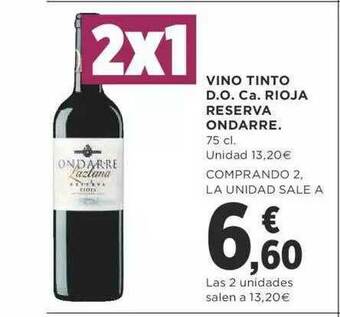 Supercor Vino Tinto D.o.ca. Rioja Reserva Ondarre oferta