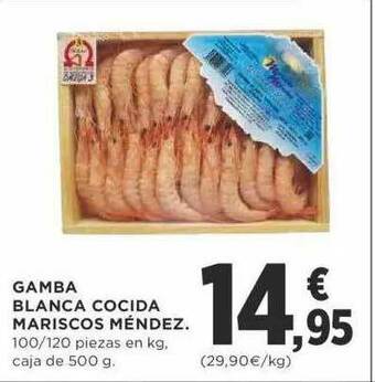 Supercor Gamba Blanca Cocida Mariscos Méndez oferta