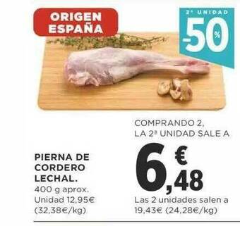 Supercor 2a Unidad -50% Pierna De Cordero Lechal oferta