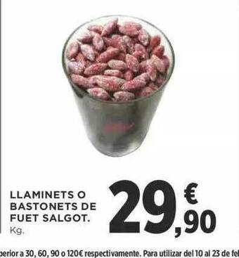 Supercor Llaminets O Bastonets De Fuet Salgot oferta
