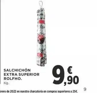 Supercor Salchichón Extra Superior Rolfho oferta