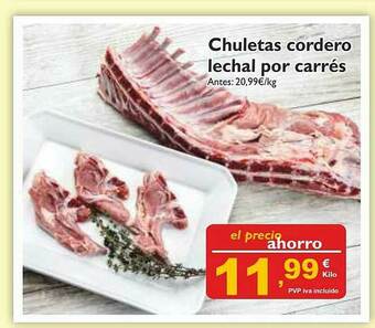 Supermercados La Despensa Chuletas Cordero Lechal Por Carrés oferta