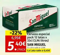 Maskom Supermercados San Miguel Cerveza especial pack 12 latas oferta