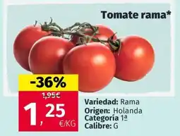 Maskom Supermercados Tomate rama oferta