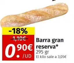 Maskom Supermercados Barra gran reserva oferta