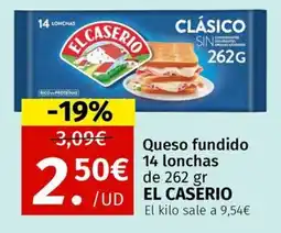 Maskom Supermercados El Caserio Queso fundido 14 lonchas oferta