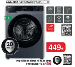 Milar Haier Lavadora hw80bp14357gtuib oferta