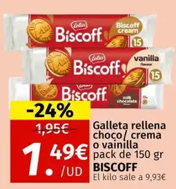 Maskom Supermercados Biscoff Galleta rellena choco/crema o vainilla oferta