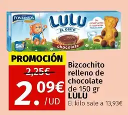 Maskom Supermercados Lulu Bizcochito relleno de chocolate oferta