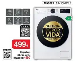 Milar LG Lavadora f4x5009tlb oferta