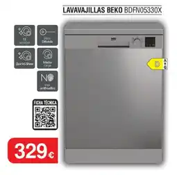 Milar Beko Lavavajillas bdfn05330x oferta
