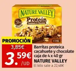 Maskom Supermercados Nature Valley Barritas proteica cacahuete y chocolate oferta