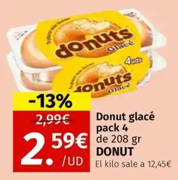 Maskom Supermercados Donut Donut glacé pack 4 oferta