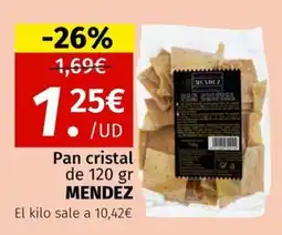 Maskom Supermercados Mendez Pan cristal oferta