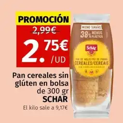 Maskom Supermercados Schär Pan cereales sin glúten en bolsa oferta