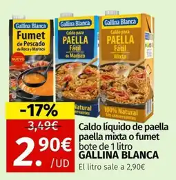 Maskom Supermercados Gallina Blanca Caldo líquido de paella paella mixta o fumet bote oferta