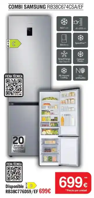 Samsung Combi rb38c674csa/ef