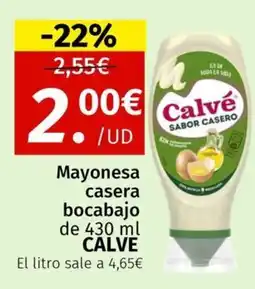 Maskom Supermercados Calve Mayonesa casera bocabajo oferta