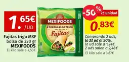 Maskom Supermercados Mexifoods Fajitas trigo MXF oferta